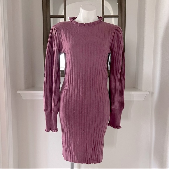 Ellie Tahari Cashmere Balloon Sleeve Sweater Dress Size S New w/Tag - Picture 8 of 15